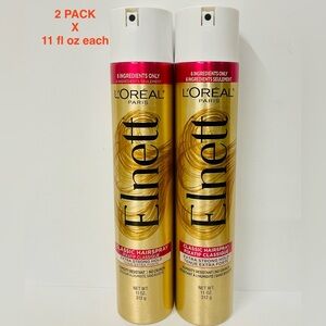 L’Oréal Elnett Satin Color Treated Hairspray Classic Extra Strong Hold 11oz X2